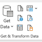 Get & Transform Data menu. Also called Power Query